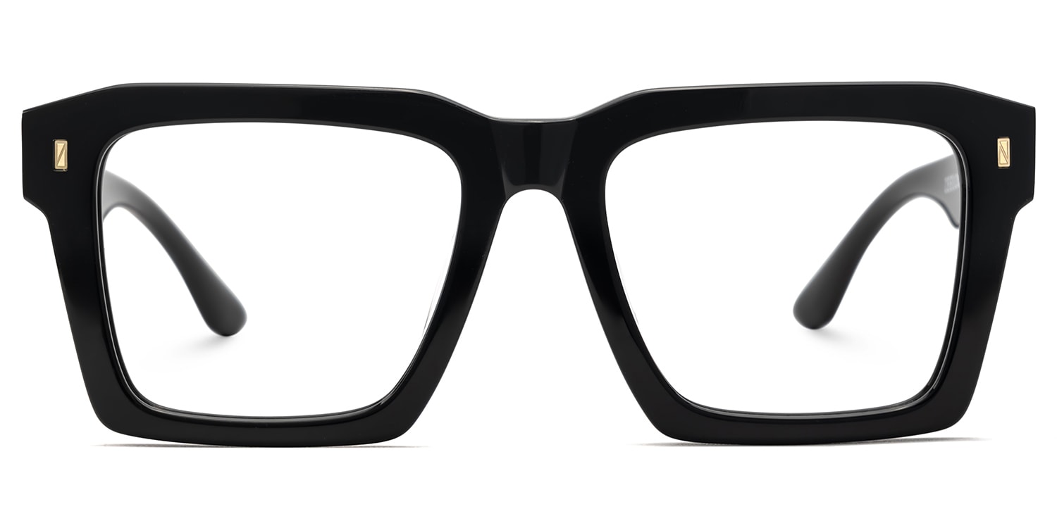 Kenish Square Black Glasses