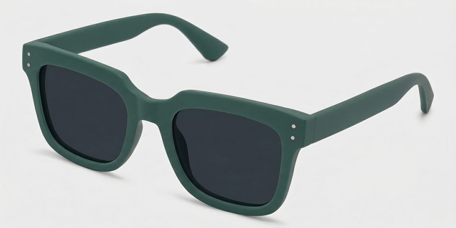 Liizbeett Square Eyeglasses with Dark Green Frames2