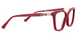 Theo Rectangle Red Glasses4