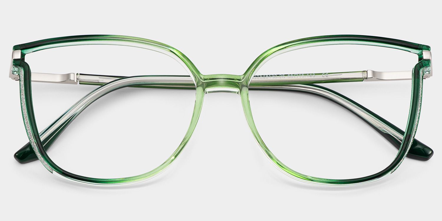 Rodz Green Square Eyeglasses with Affordable Frame | ZEELOOL