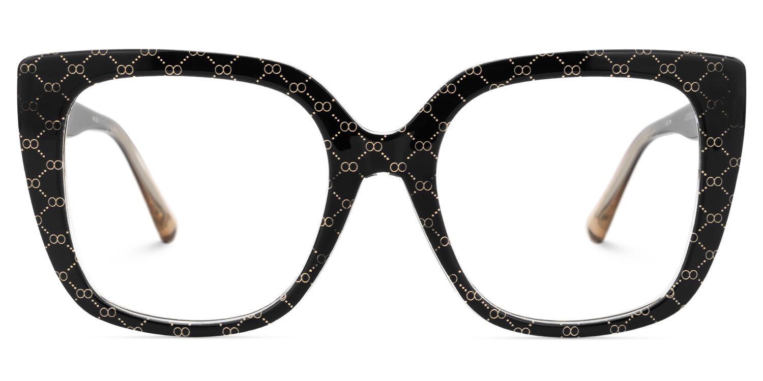 Brenda Black Square Frame Glasses Online | Zeelool Optical0