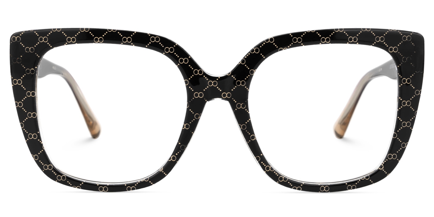 Brenda Black Square Frame Glasses Online | Zeelool Optical0
