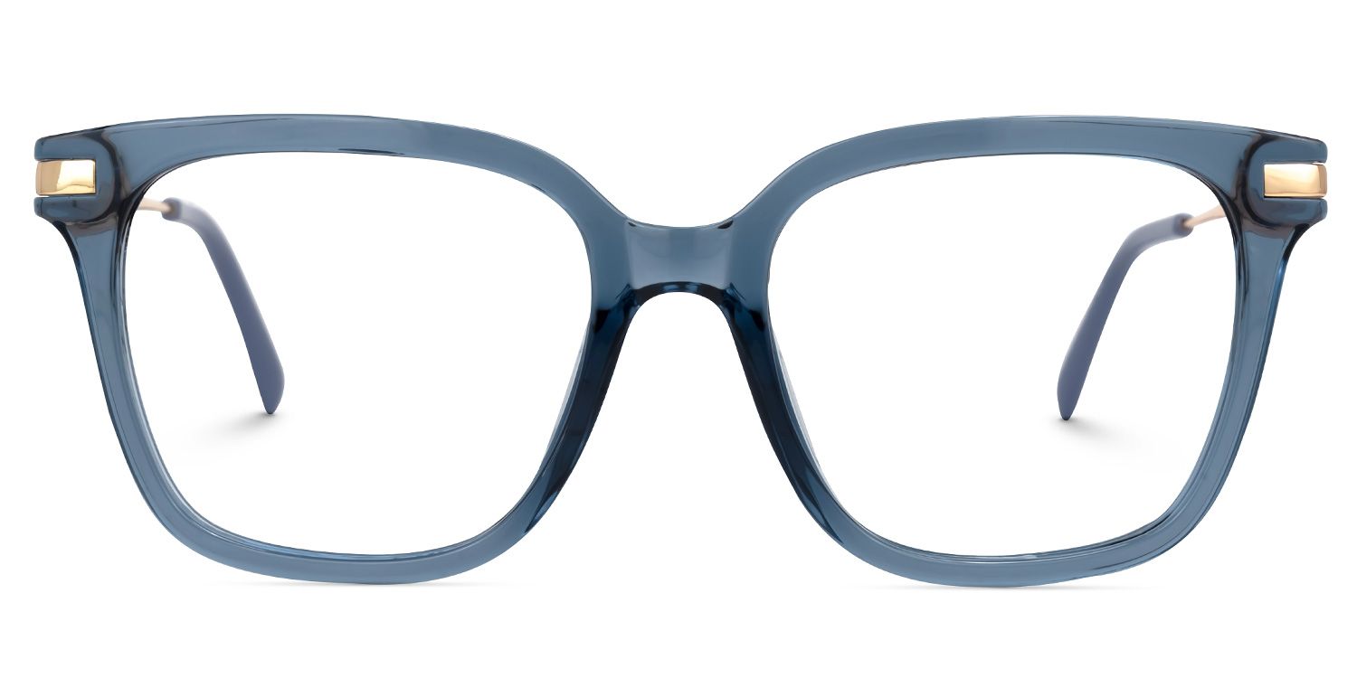 Square Jacqui Blue Glasses deals -Zeelool Glasses0