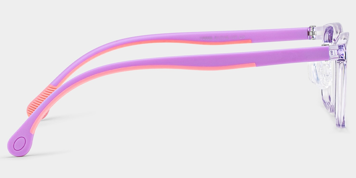 Sunny Rectangle Purple Frame Eyeglasses for Tween4