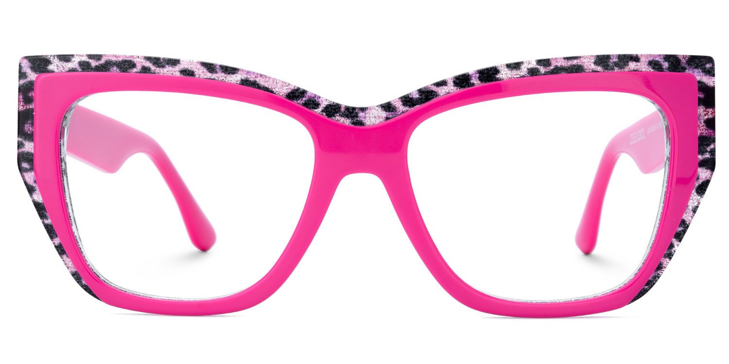 Thurman Hot Pink Glasses Frames with Butterfly Design1