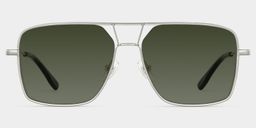 Angular rectangular aviators with a graphic edge.1