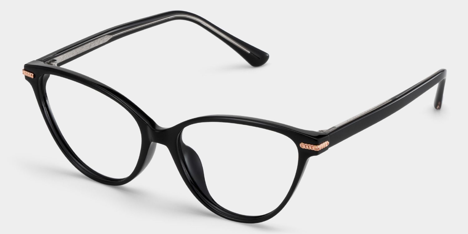Jagger Black Frame Glasses with Cat eye Frame Online | ZEELOOL3