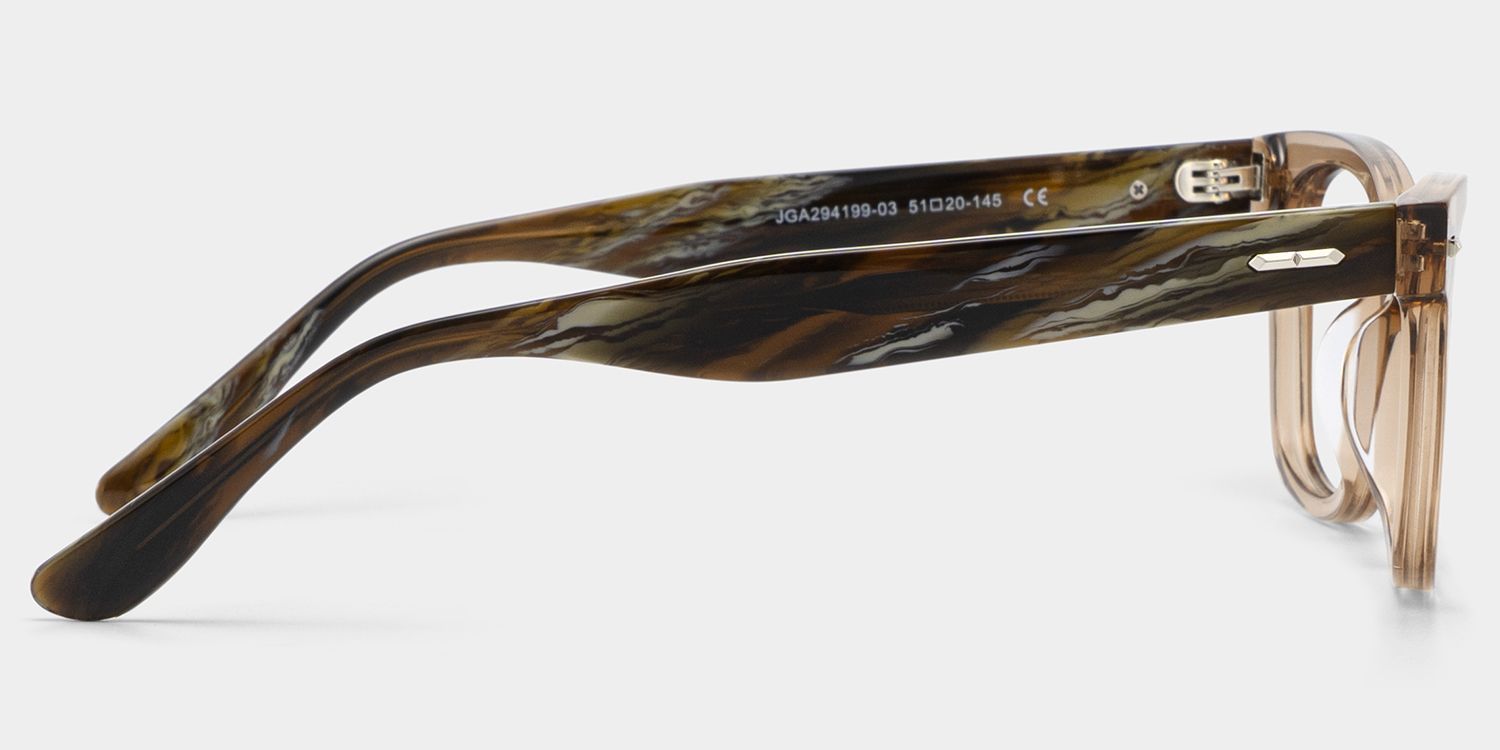 Robert Rectangle Brown Frame Glasses for Men | ZEELOOL4