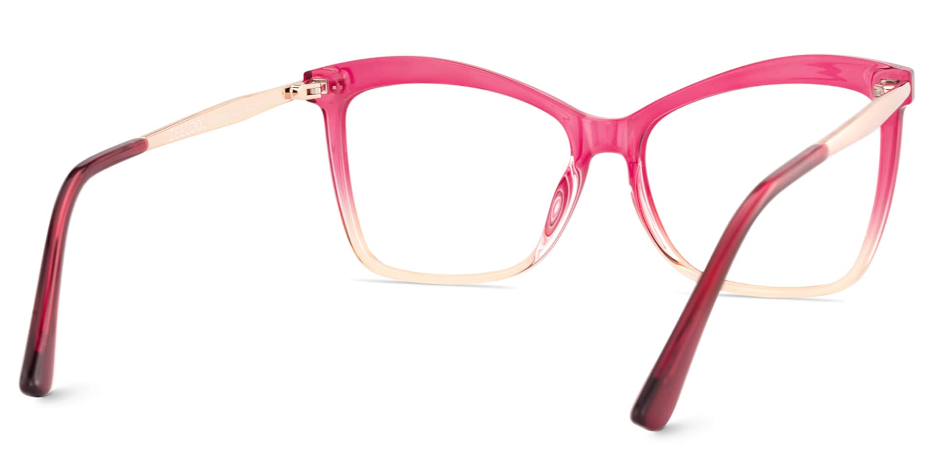 Butterfly Frame With Pink Gradient Brown for Isaebella Glasses | Zeelool5