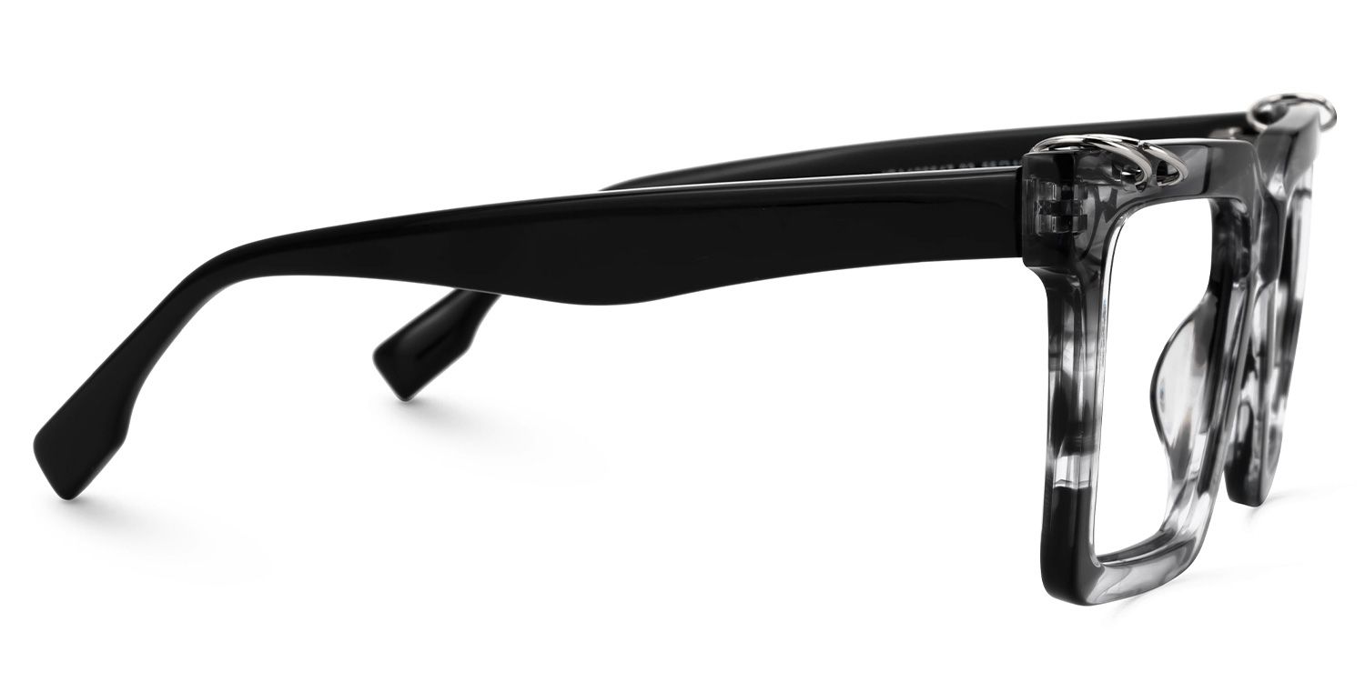 Dupree Gray Square Eyeglasses and Glasses Frame2