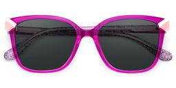 Nolan Square Neon Pink Glasses2