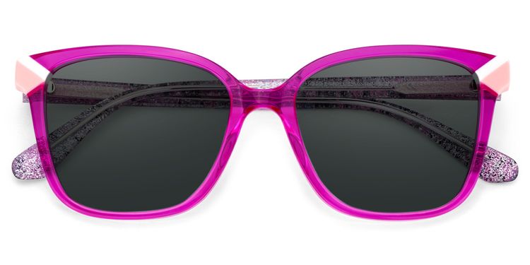 Nolan Neon Pink Square Sunglasses