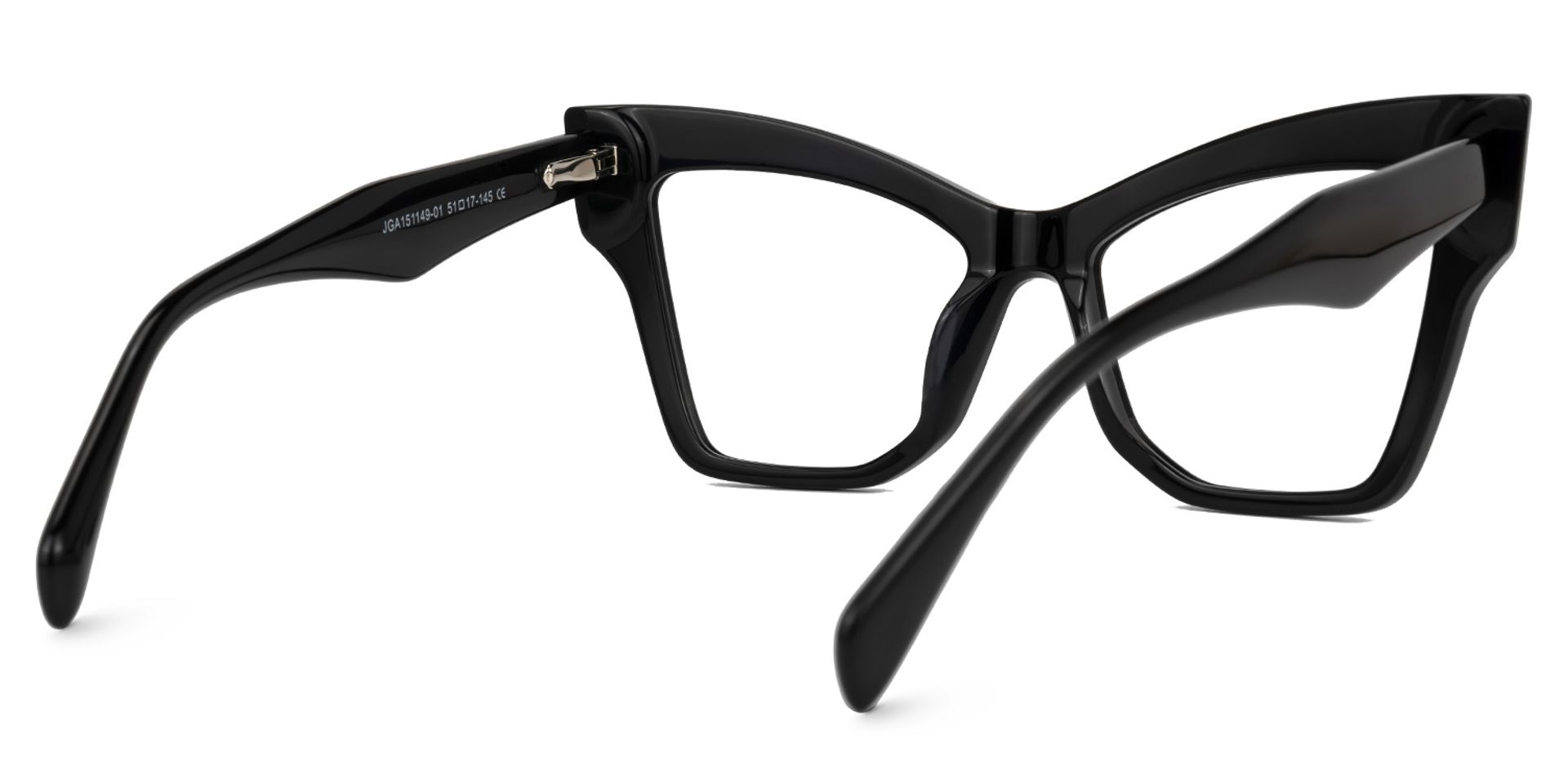 Jeanine Cateye Black Glasses3