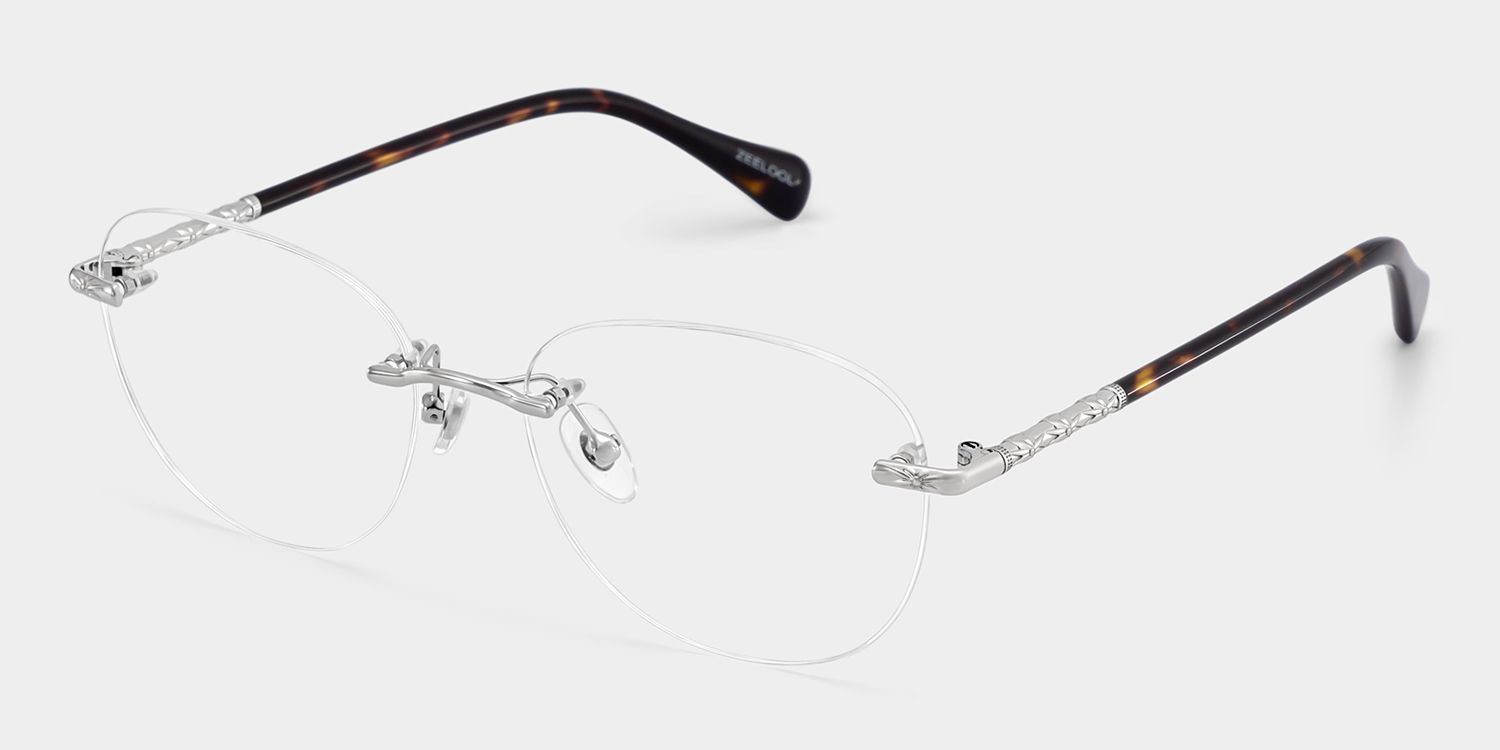 Jennifer Silver Frame Glasses with Round Frame Online | ZEELOOL2