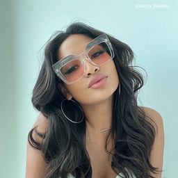 Alberta Cat Eye Clear Glasses5