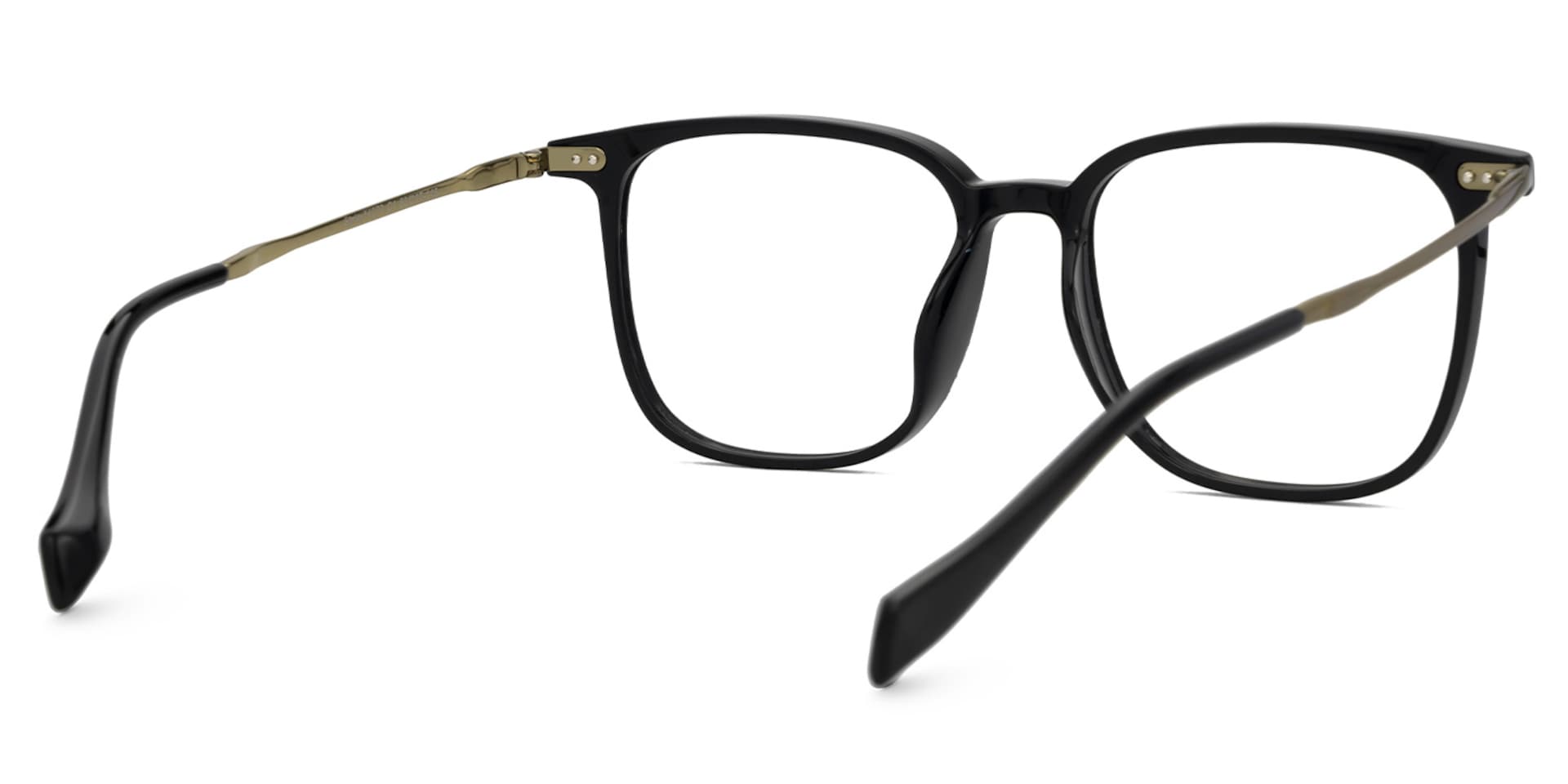 Mullen Thin Fake Black Glasses in Square Design3
