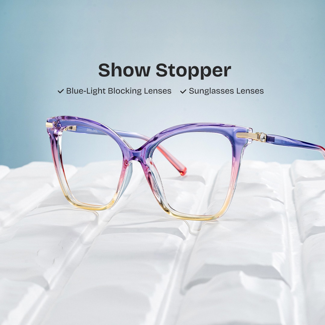 mahalo☆ Lamar Multicolor Frame Glasses with Butterfly Frame Online