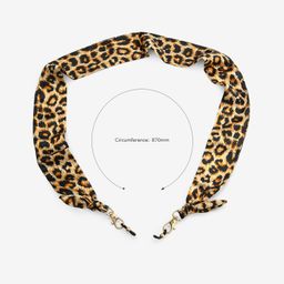 Vintage Trendy Brown Leopard Scarf Glasses Chain2
