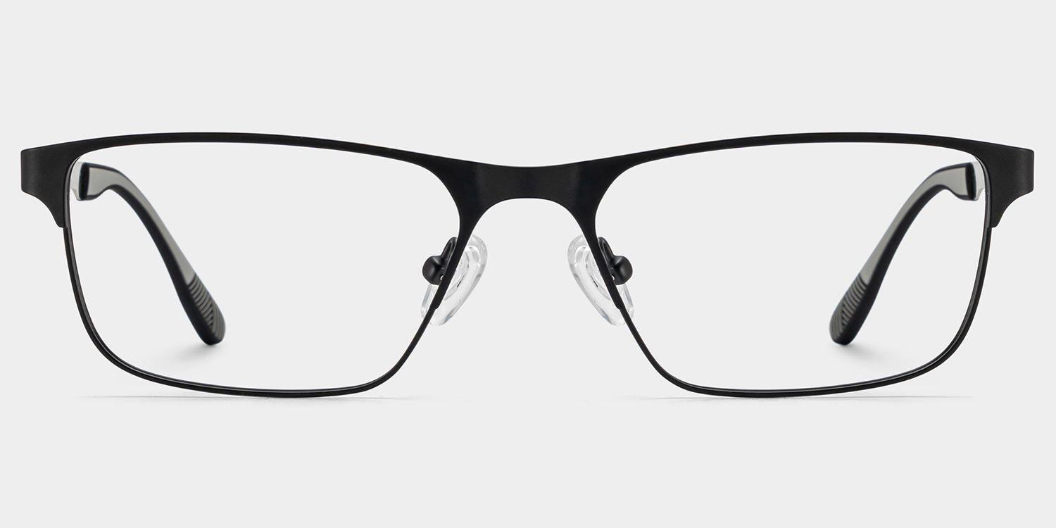 Kellen Black Eyeglasses with Browline Frame Design | ZEELOOL1