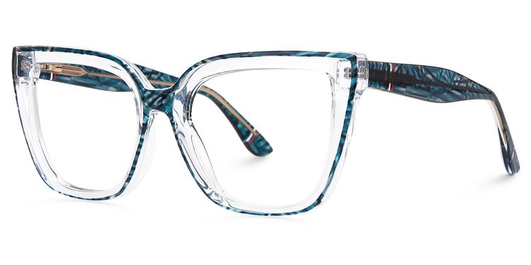 Mirta Square Green Glasses