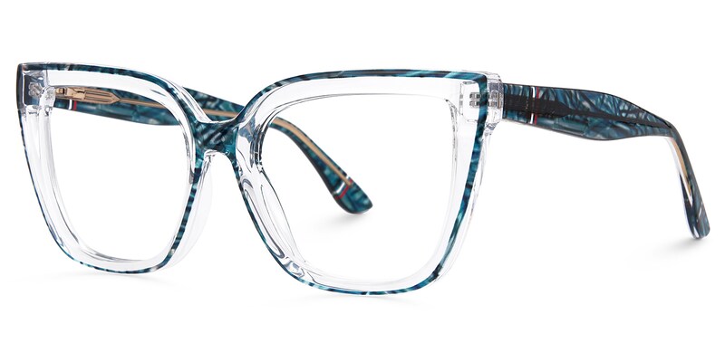 Mirta Green Square Glasses Online | Zeelool Optical1