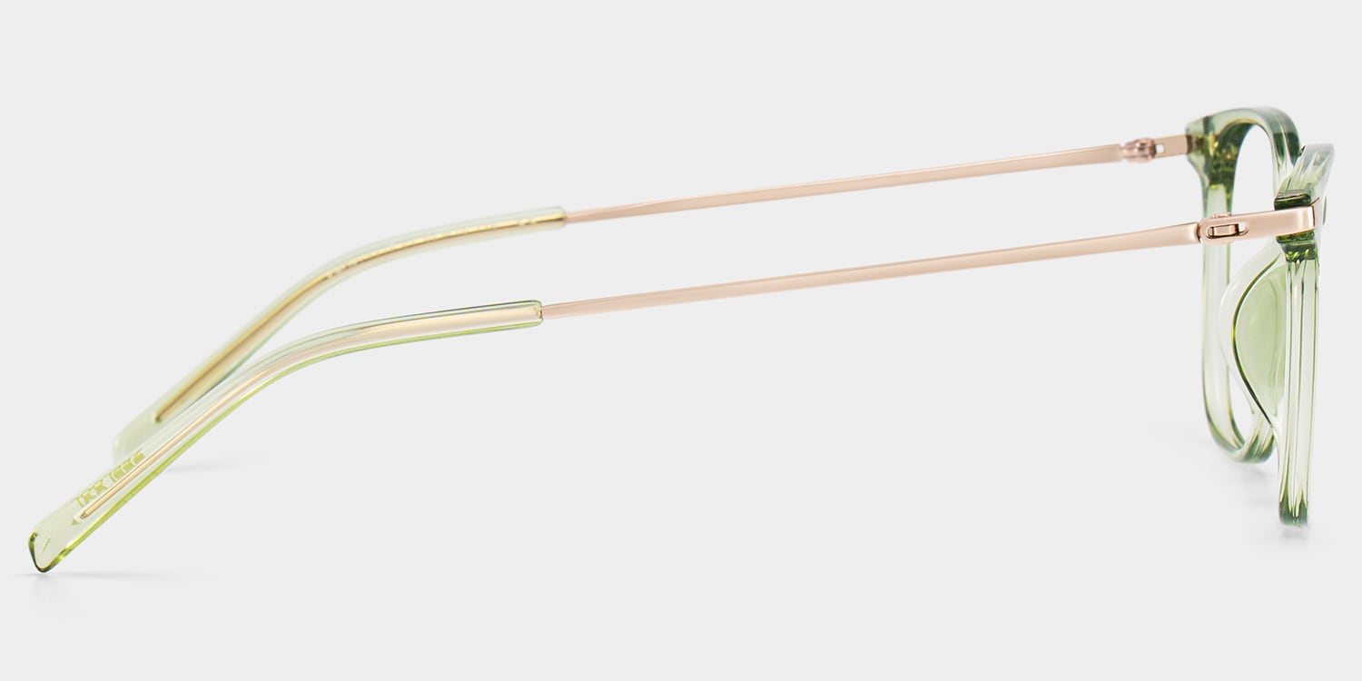Florence Rectangle Green Glasses3