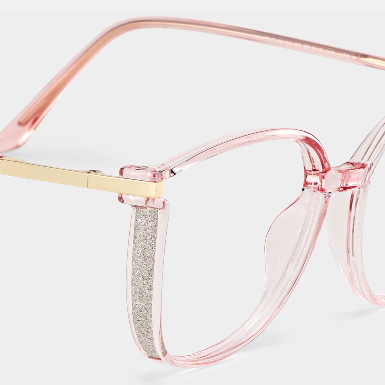 Rodz Light Pink Square Frame Glasses | Zeelool5