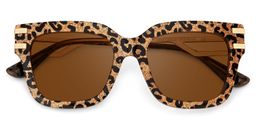 Lidia Square Leopard Sunglasses1