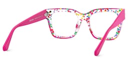 Zerica Square Rose Red Glasses6
