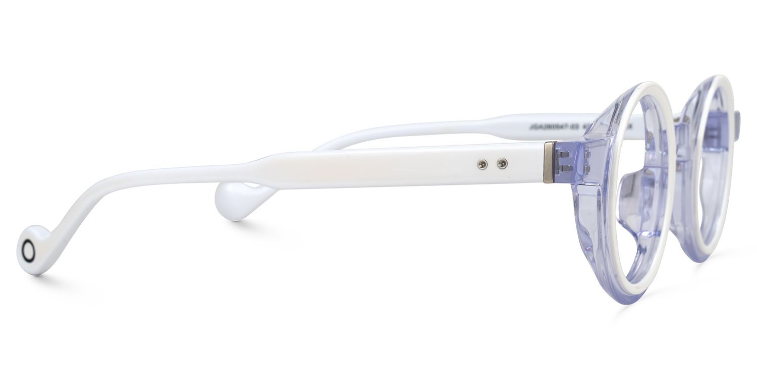 Round Glanton White Glasses deals -Zeelool Glasses2