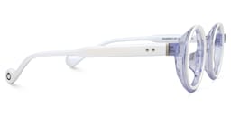 Glanton Round White Glasses2