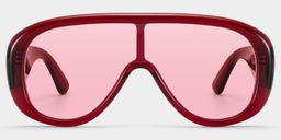 The Shield Red Aviator Glasses1