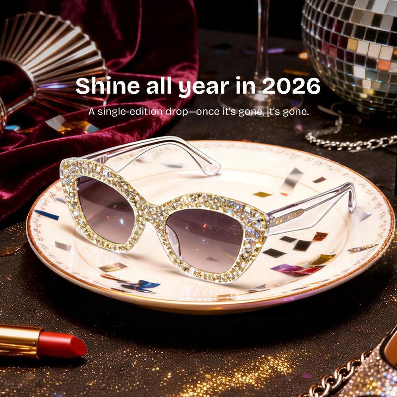 ブルガリ　Rosenenthal クリスタル ダイヤモンド型 Giselle Cat-eye Clear Rhinestone Glasses Frames | ZEELOOL