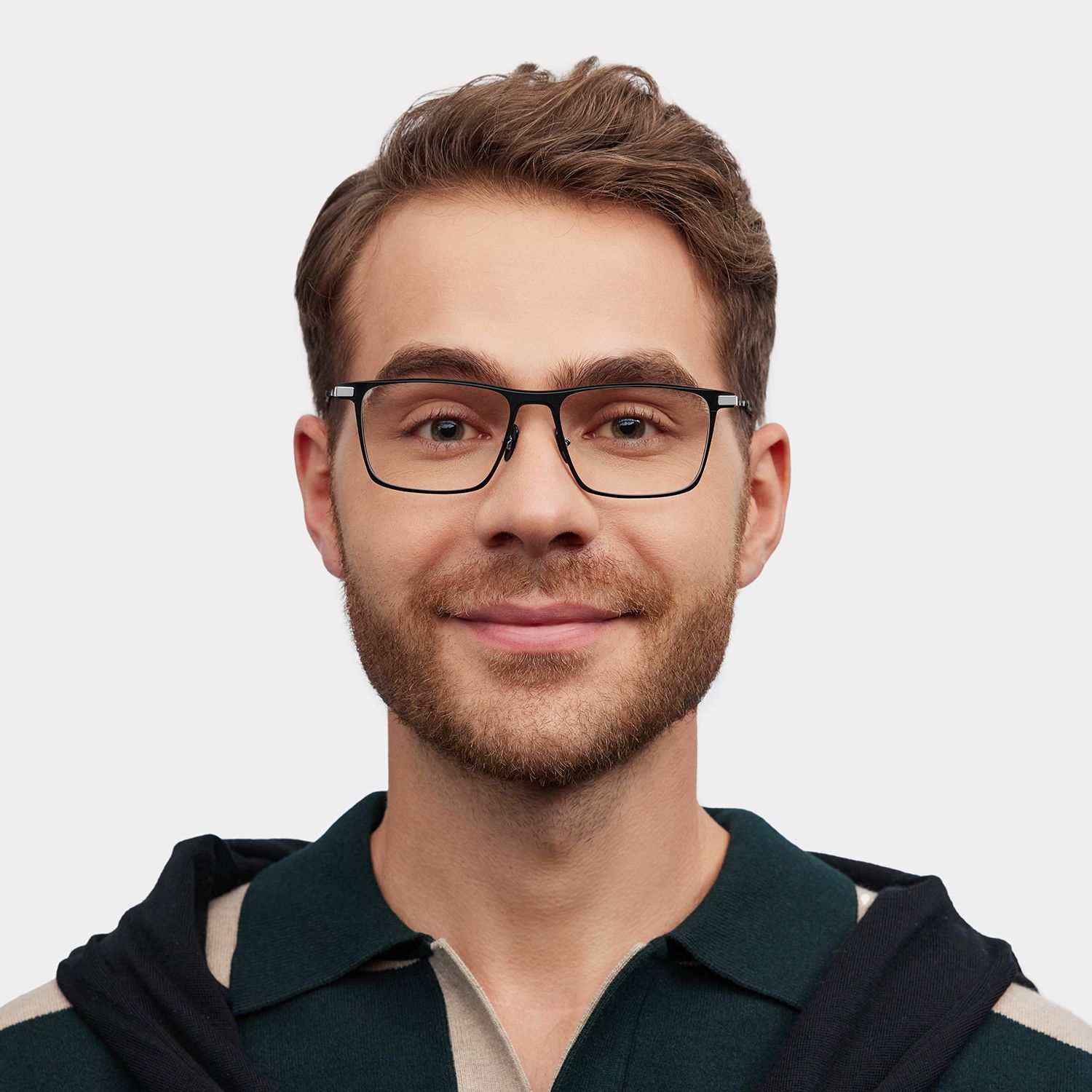 Titanium Eyeglasses for Men in Black Color0