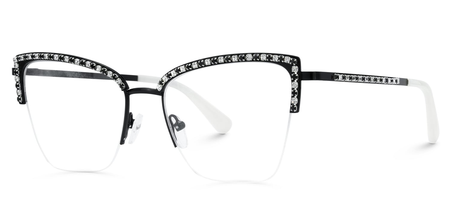 Caporella Cateye Black Glasses2