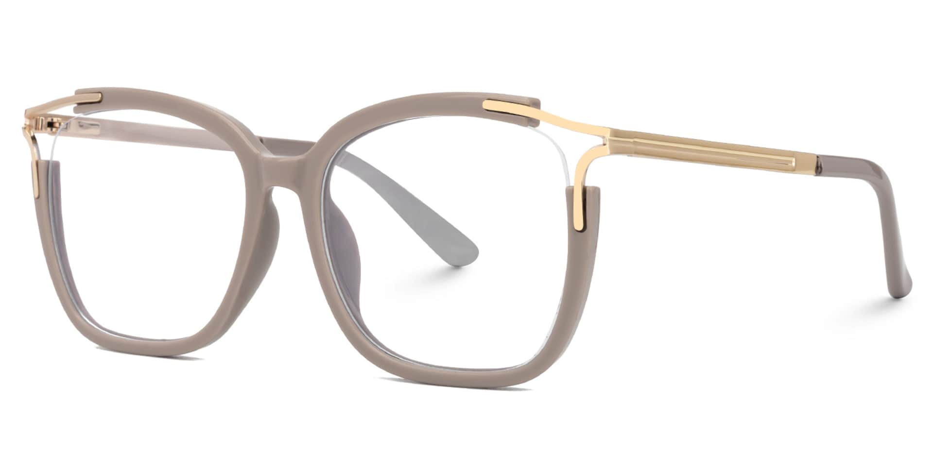 Spring hinges Sidibe Eyeglasses, Sidibe Khaki Glasses -Zeelool1