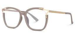 Sidibe Square Khaki Glasses1