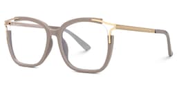 Sidibe Square Khaki Glasses1