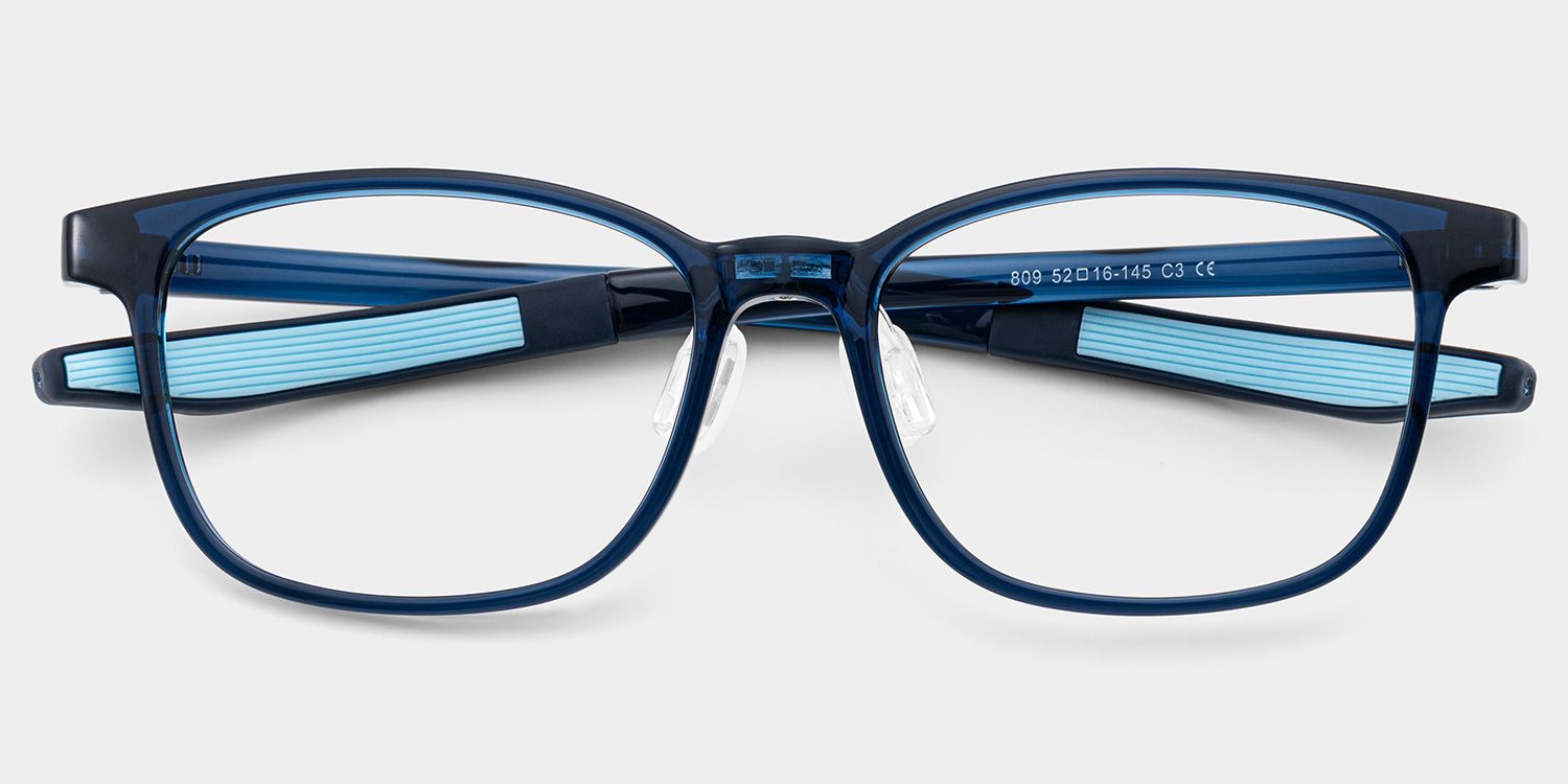 Alexis Rectangle Dark Blue Glasses1