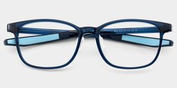 Alexis Rectangle Dark Blue Glasses1
