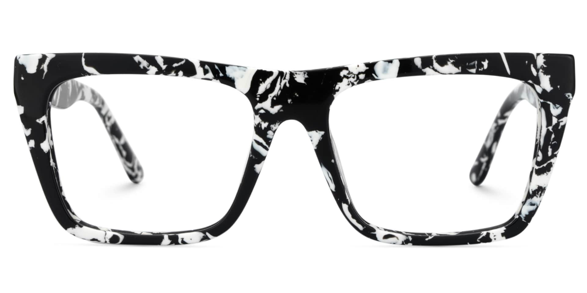 Full Rim Rectangle Frame With Metal Rings On Temples1