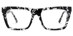 Rascoe Rectangle Black White Glasses1