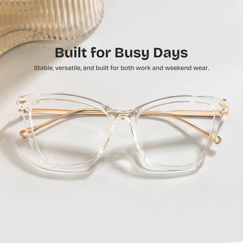 Hilary Butterfly Clear Glasses