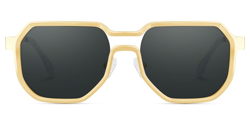Hype Gold Geometric Sunglasses