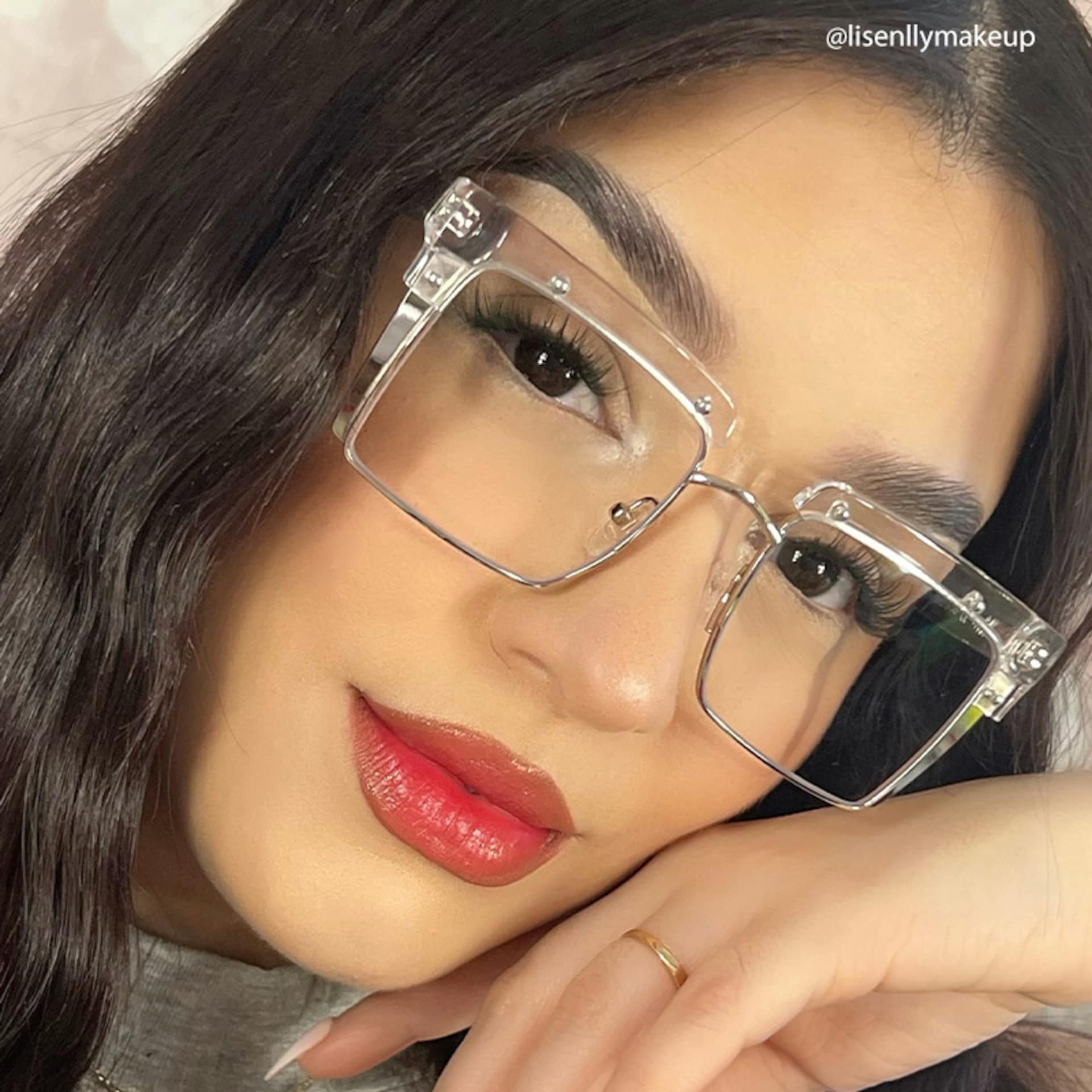 Kiana Square Crystal Frame Glasses | Zeelool Optical5