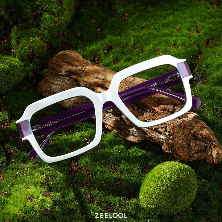 Suarez Square White Glasses Men | Zeelool4