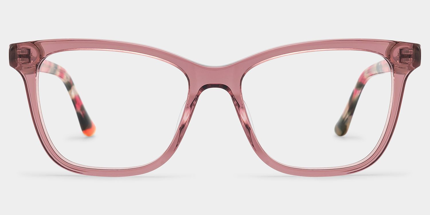 Gallery Faith Eyeglasses Rosewater 51mm Faith Pink Rectangle Flower Eyeglasses for Women | ZEELOOL main image 2