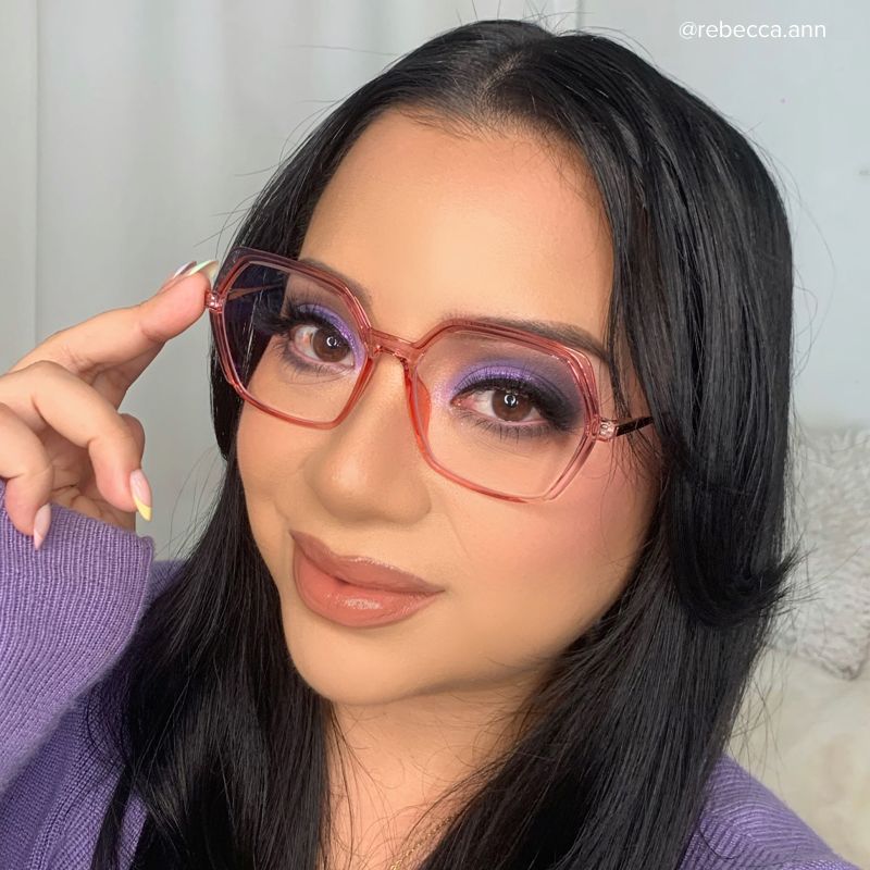 Waldron Geometric Pink Glasses6