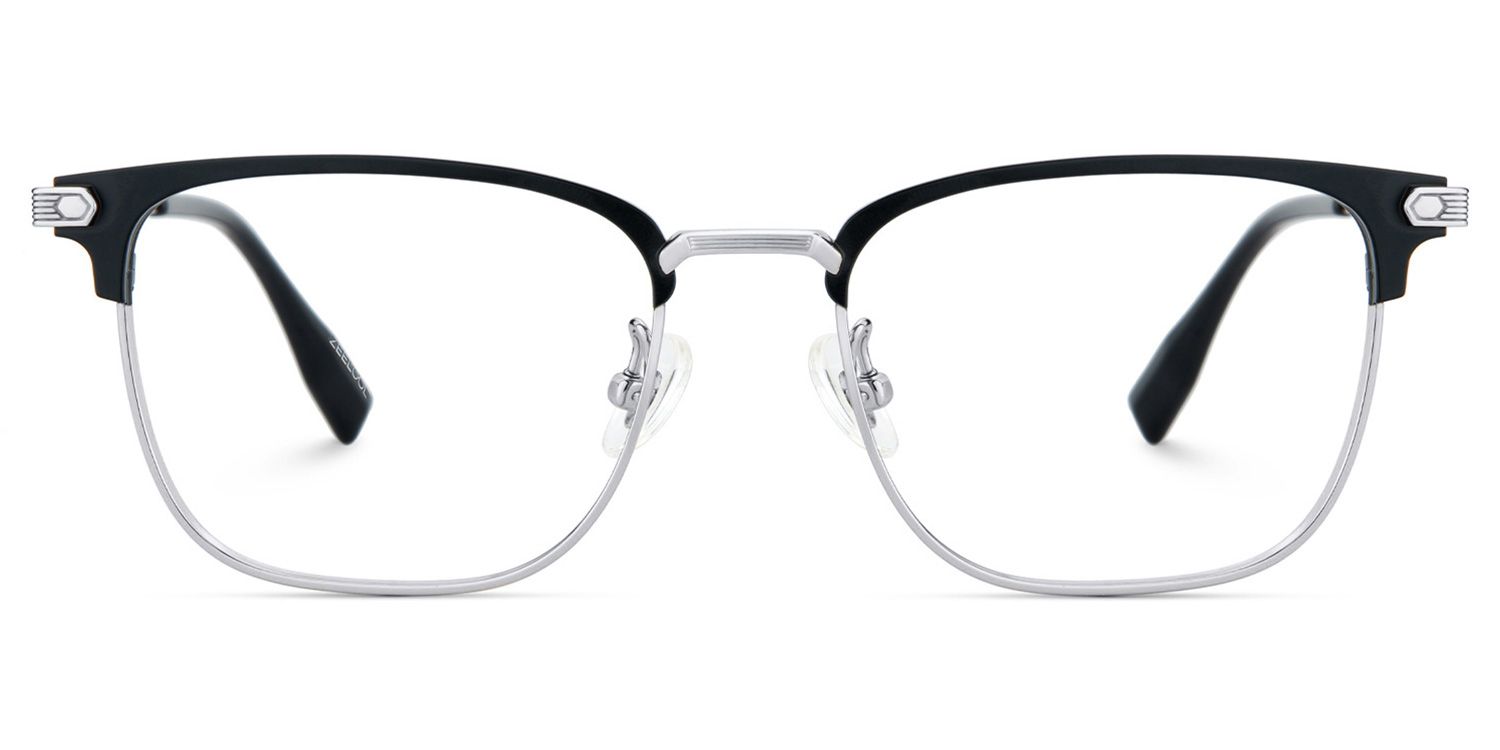 Men's Titanium Eyeglass Frames with Browline Shape1