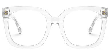 Ebony Square Clear Glasses
